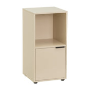 Mesita Mei con 1 puerta beige de 31x29x61 cm en tablero laminado hpl