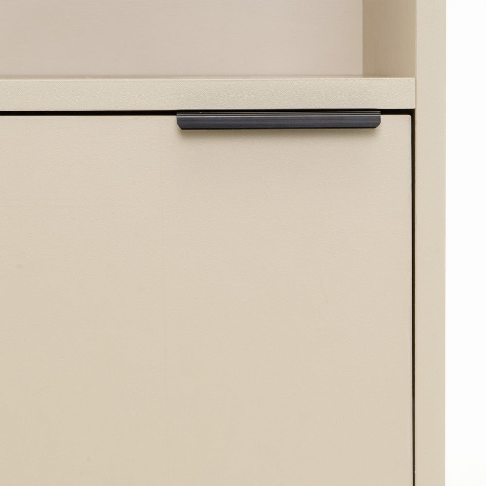 Mesita Mei con 1 puerta beige de 31x29x61 cm en tablero laminado hpl