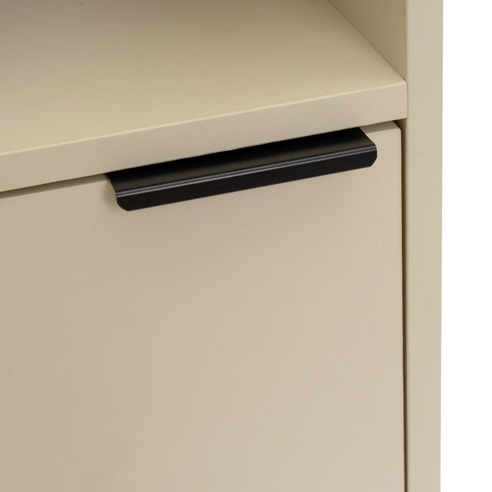Estantería Mei con 2 puertas beige de 30x29x119 cm en tablero laminado hpl