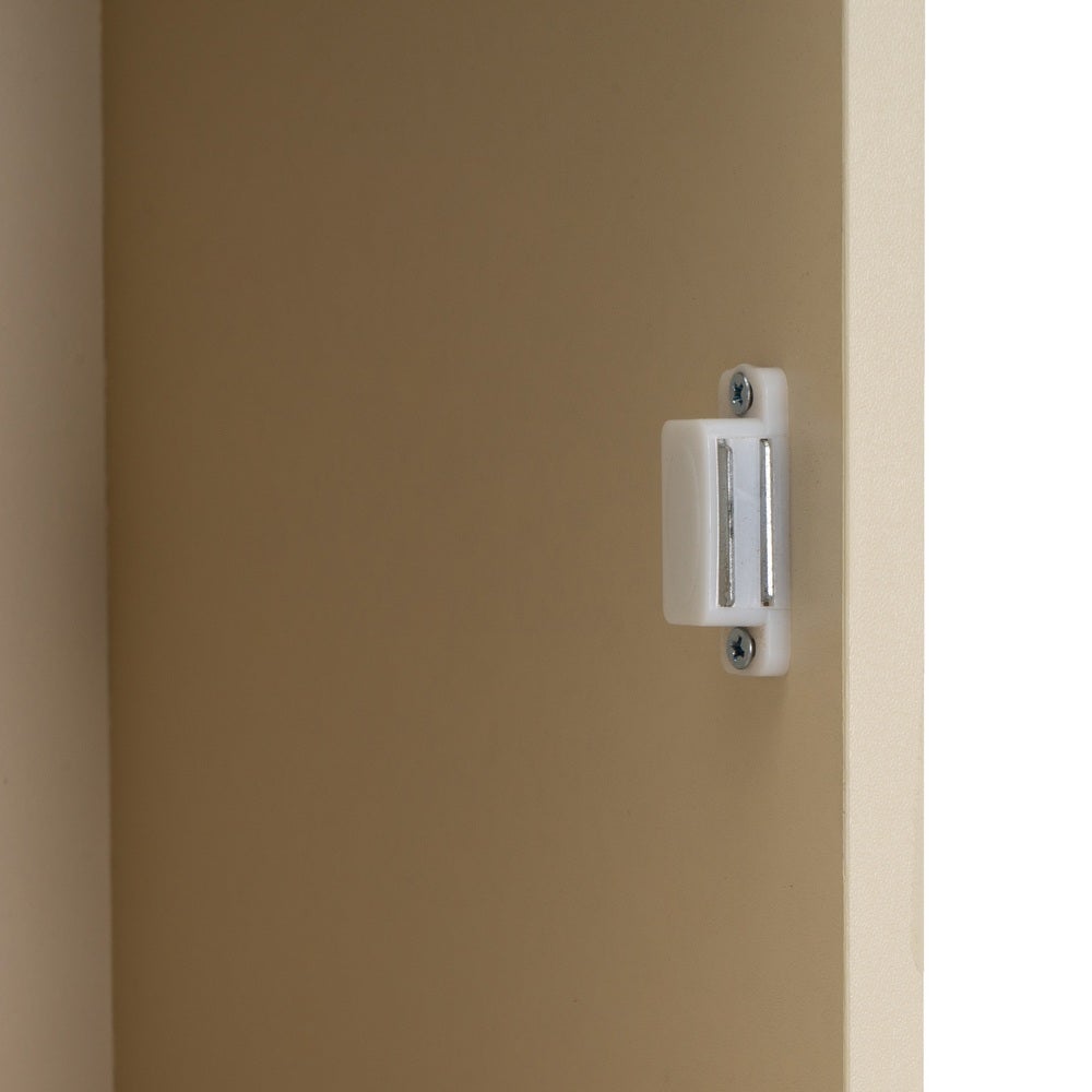 Estantería Mei con 2 puertas beige de 30x29x119 cm en tablero laminado hpl