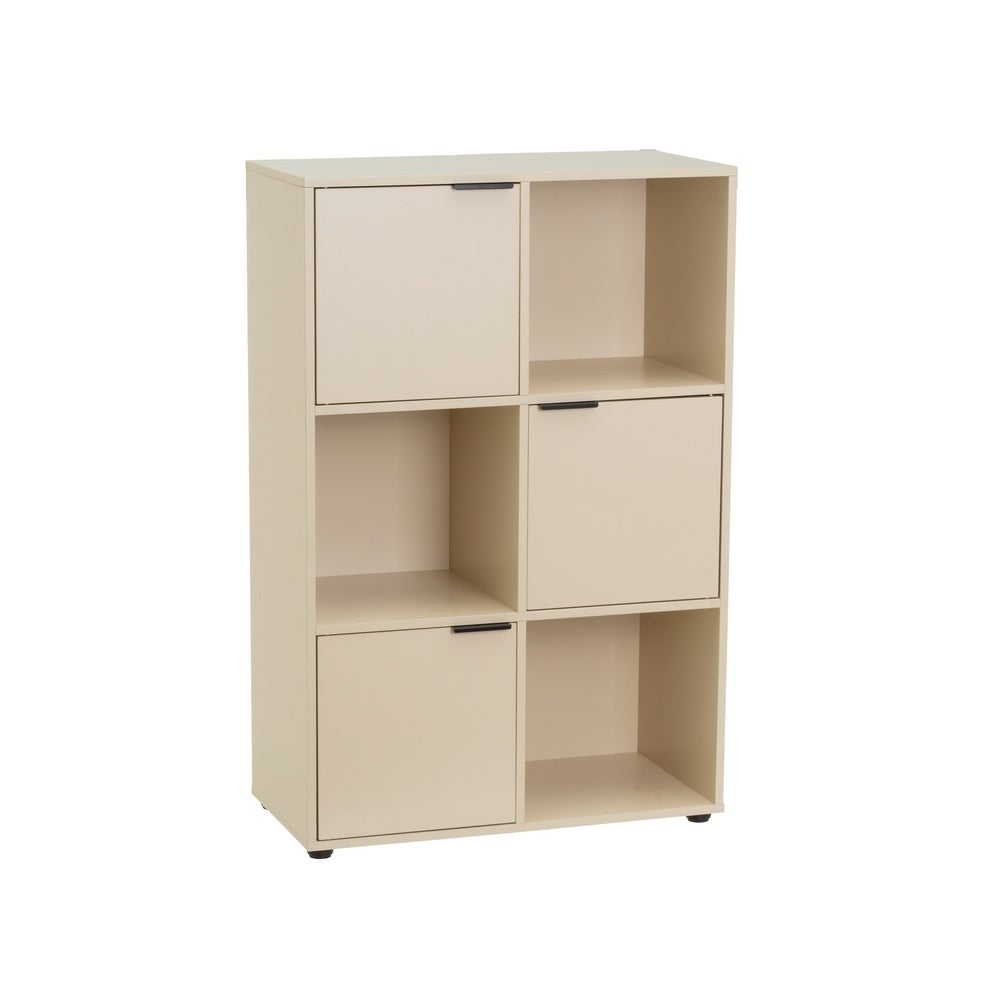 Estanteria Mei con 3 Puertas Beige 60x29x90 cm