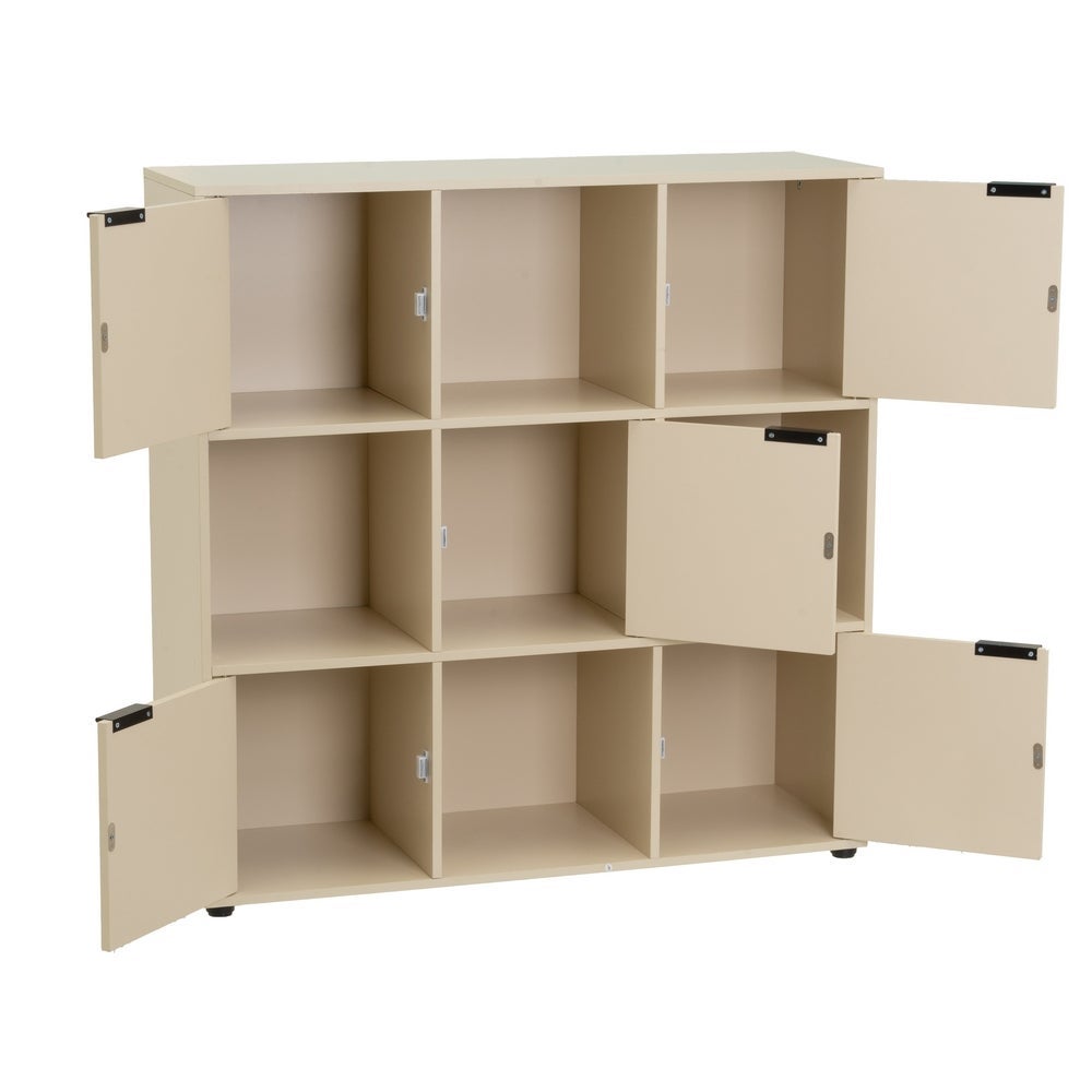 Estanteria Mei con 5 Puertas Beige 89x29x90 cm