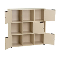 Estanteria Mei con 5 Puertas Beige 89x29x90 cm