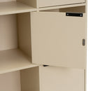 Estanteria Mei con 5 Puertas Beige 89x29x90 cm