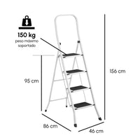 Escalera plegable de 4 peldaños