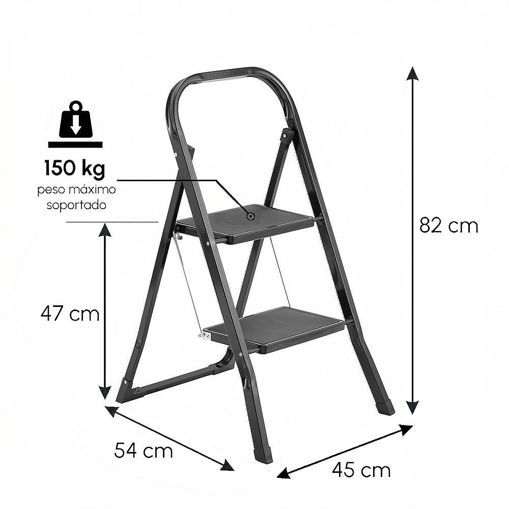 Escalera plegable de 2 peldaños