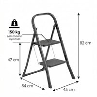 Escalera plegable de 2 peldaños