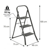 Escalera plegable de 3 peldaÃ±os