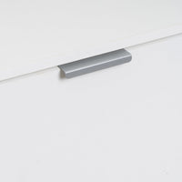 Zapatero estrecho blanco con 2 puertas abatibles de 74x24x82 cm