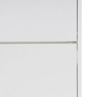Zapatero estrecho blanco con 2 puertas abatibles de 74x24x82 cm