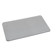 Alfombra de baño lisa de diatomita color gris oscuro y medidas de 60x39 cm