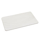 Alfombra de baño de diatomita gris claro con ondas de 60x39 cm