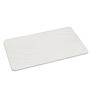 Alfombra de baño de diatomita gris claro con ondas de 60x39 cm