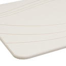 Alfombra de baño de diatomita gris claro con ondas de 60x39 cm