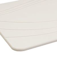 Alfombra de baño de diatomita gris claro con ondas de 60x39 cm