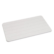 Alfombra de baño de diatomita gris claro con rayas de 60x39 cm