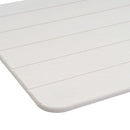 Alfombra de baño de diatomita gris claro con rayas de 60x39 cm