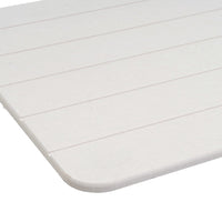 Alfombra de baño de diatomita gris claro con rayas de 60x39 cm