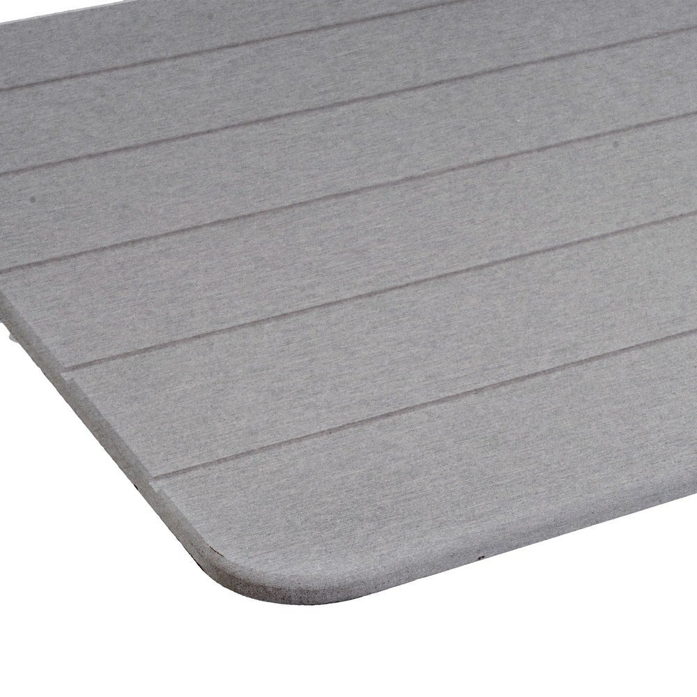Alfombra de baño de diatomita gris oscuro con rayas de 60x39 cm