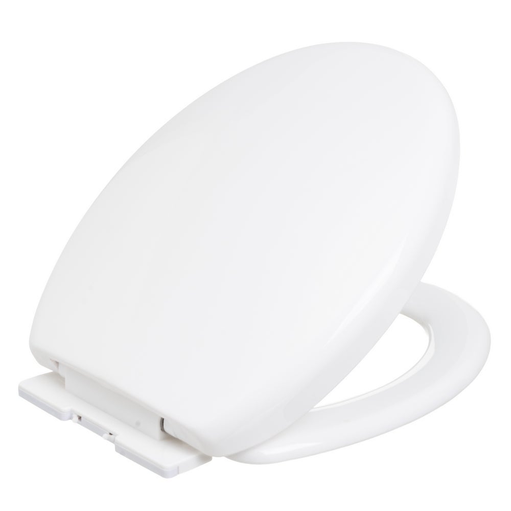 Tapa WC blanco con caída amortiguada y fácil instalación 37x43 cm
