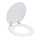 Tapa WC de bambú blanco con bisagras de zinc y fácil instalación 42x34cm