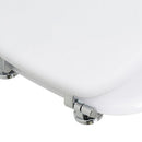 Tapa WC de bambú blanco con bisagras de zinc y fácil instalación 42x34cm