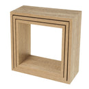 Set de 3 Estantes de Pared Cuadrados Roble Claro 30x30x12 cm