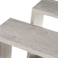 Set de 3 Estantes de Pared Cuadrados Grises 30x30x12 cm