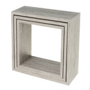 Set de 3 Estantes de Pared Cuadrados Grises 30x30x12 cm