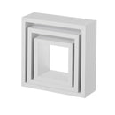 Set de 3 Estantes de Pared Cuadrados Blancos 25x25x9 cm