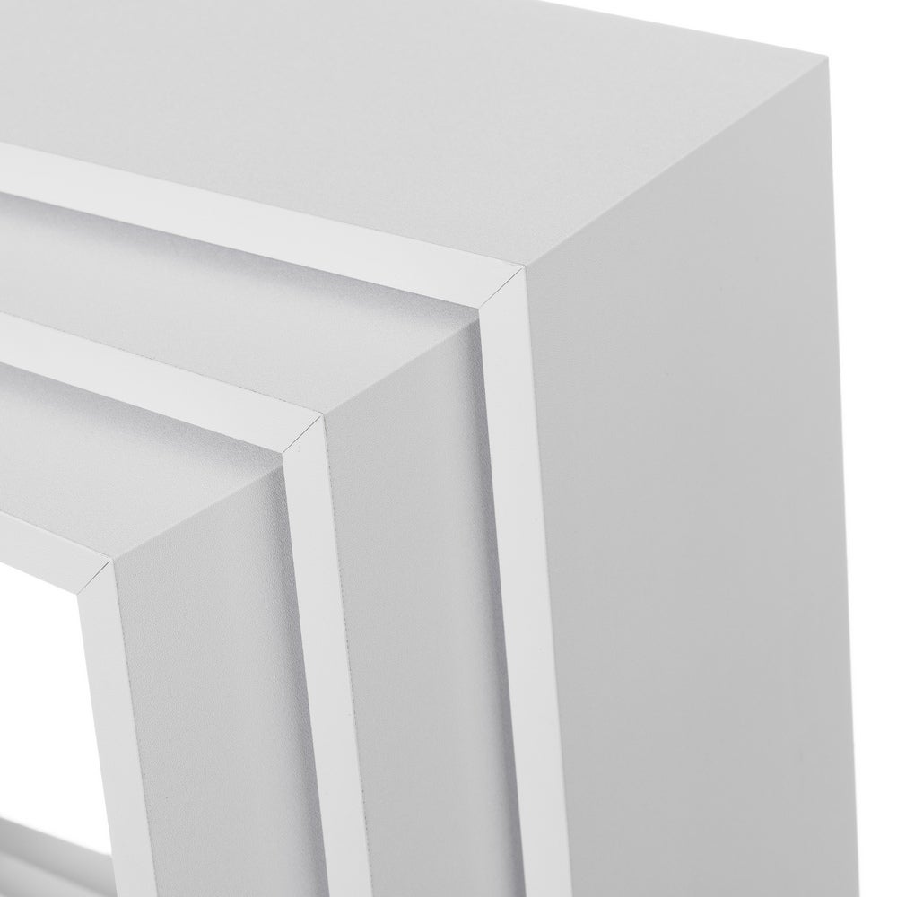 Set de 3 Estantes de Pared Cuadrados Blancos 30x30x12 cm
