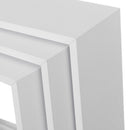 Set de 3 Estantes de Pared Cuadrados Blancos 30x30x12 cm