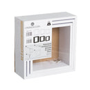 Set de 3 Estantes de Pared Cuadrados Blancos 30x30x12 cm