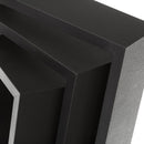 Set de 3 Estantes de Pared Cuadrados Negros 25x25x9 cm