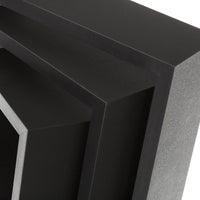 Set de 3 Estantes de Pared Cuadrados Negros 25x25x9 cm
