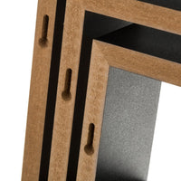 Set de 3 Estantes de Pared Cuadrados Negros 25x25x9 cm