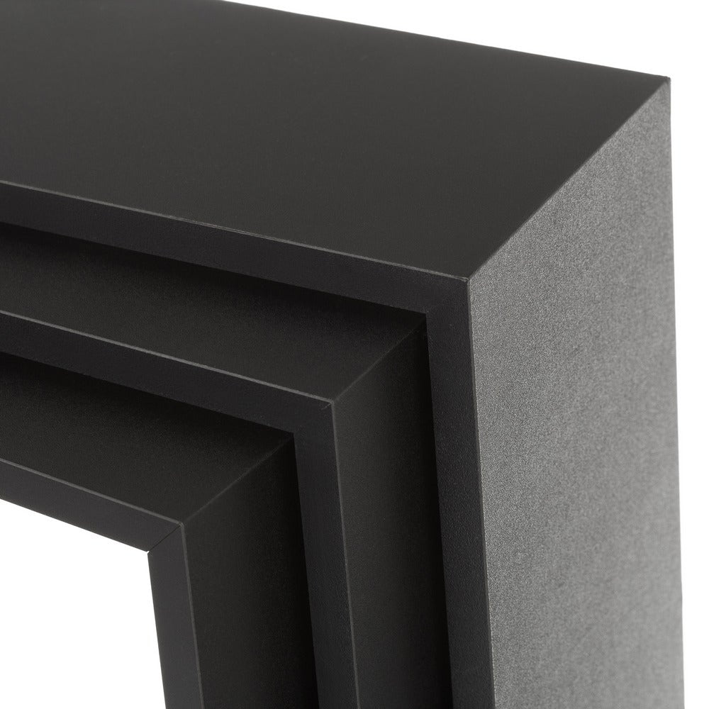 Set de 3 estantes de pared cuadrados negros de 30x30, 27x27 y 24x24 cm
