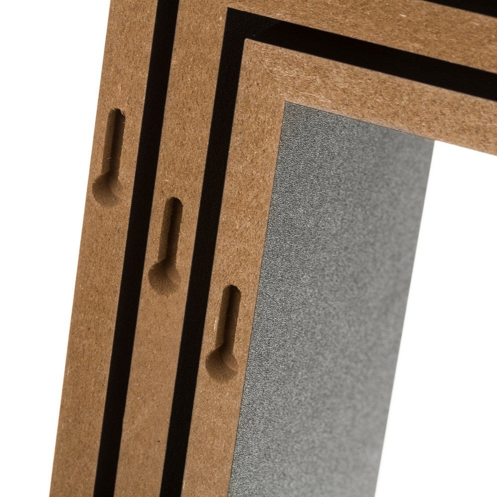 Set de 3 estantes de pared cuadrados negros de 30x30, 27x27 y 24x24 cm