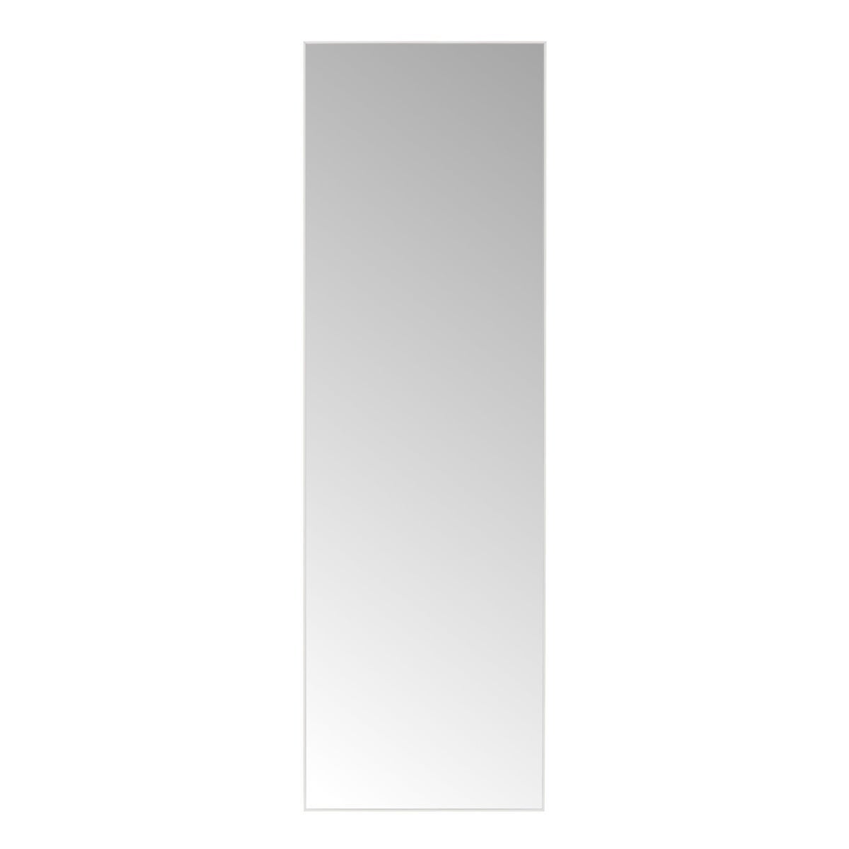 Espejo de pared de cuerpo entero con marco blanco de plástico de 45x145 cm