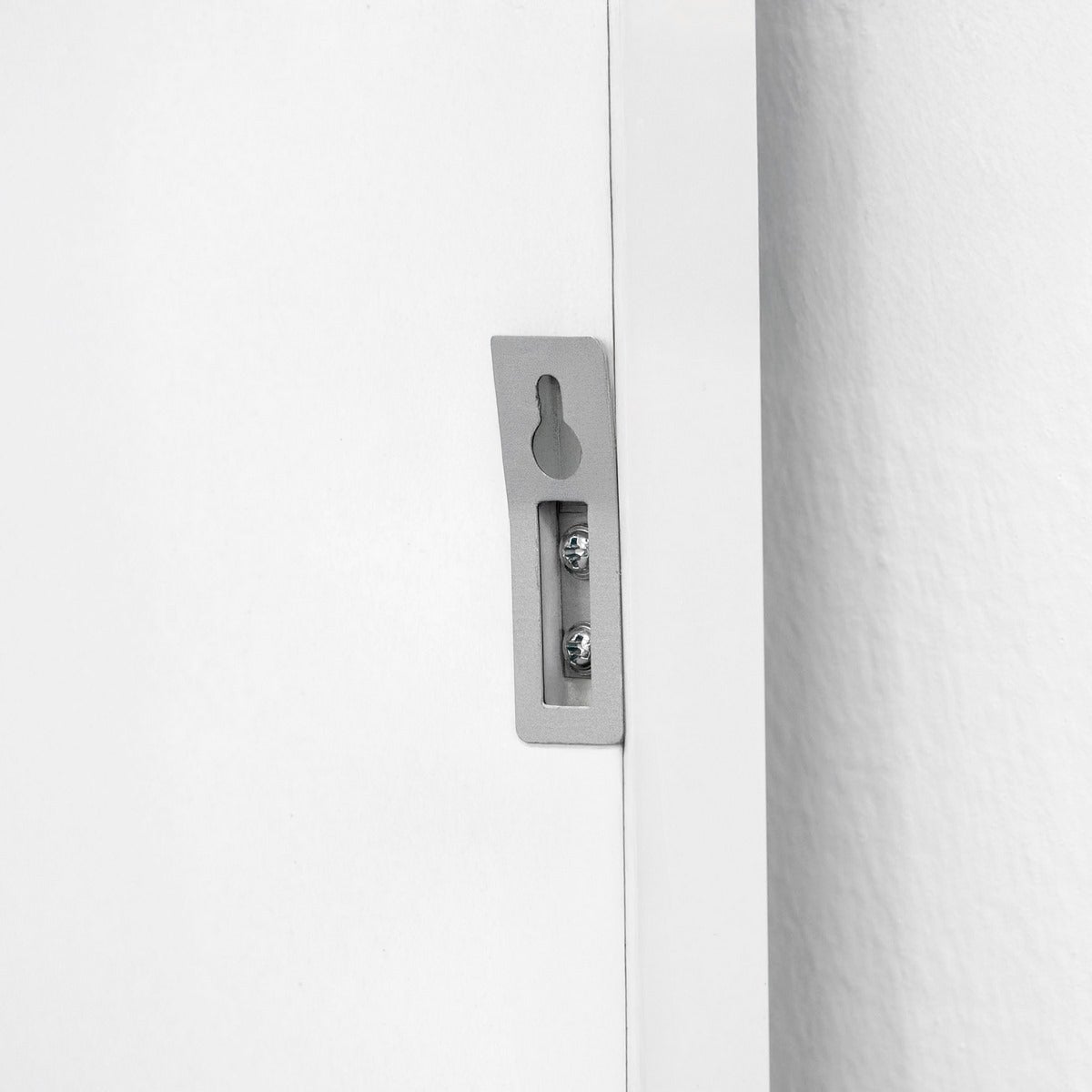 Espelho de parede de corpo inteiro com moldura plástica branca de 45x145 cm