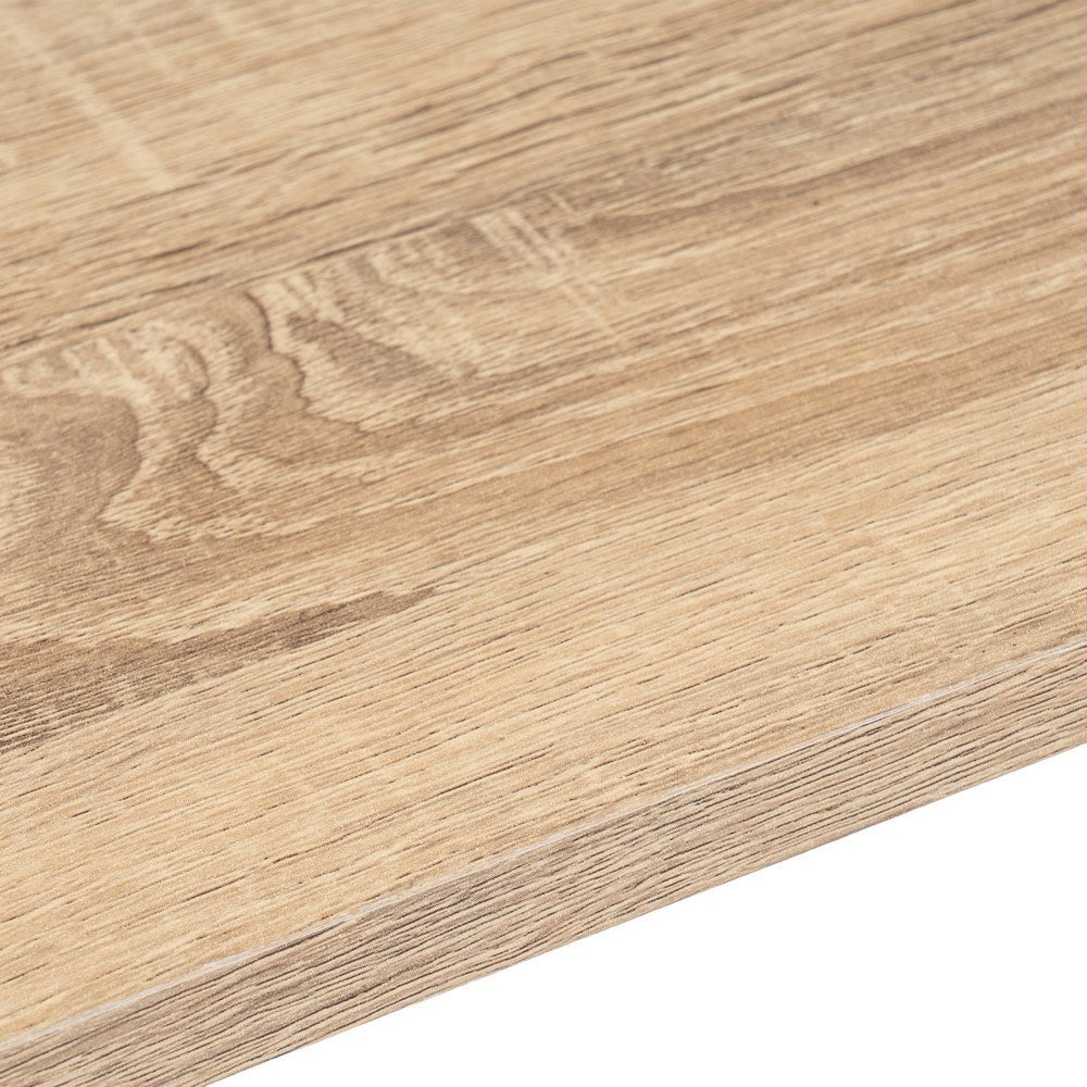 Estante de pared curvo de tablero laminado PVC roble claro de 60x20x10 cm