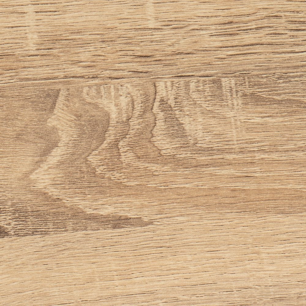 Estante de pared curvo de tablero laminado PVC roble claro de 60x20x10 cm