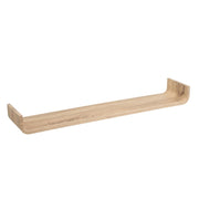 Estante de pared curvo de tablero laminado PVC roble claro de 100x20x10 cm