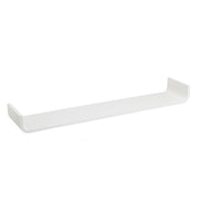 Estante de pared curvo de tablero laminado PVC color blanco de 100x20x10 cm