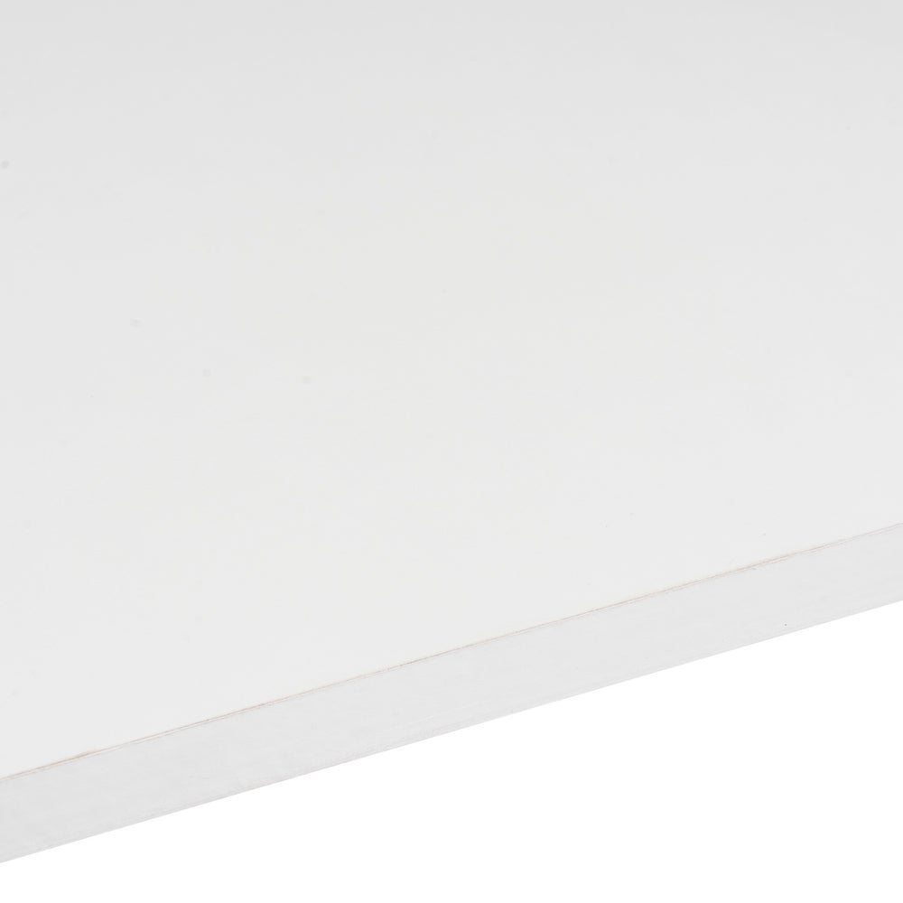Estante de pared curvo de tablero laminado PVC color blanco de 100x20x10 cm