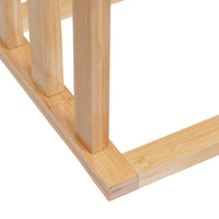 Toallero de bambú natural para 3 toallas de lavabo de 42x24x82cm