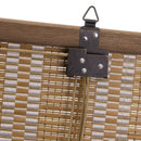 Estor Enrollable de Láminas de Bambú Natural Cosido Blanco 120