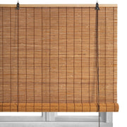Estor enrollable fabricado en láminas de bambú color tostado de 180x250 cm