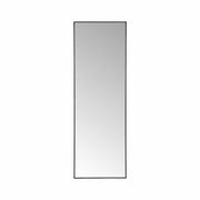 Espejo de pared de rectangular con marco negro de plástico 30x90 cm