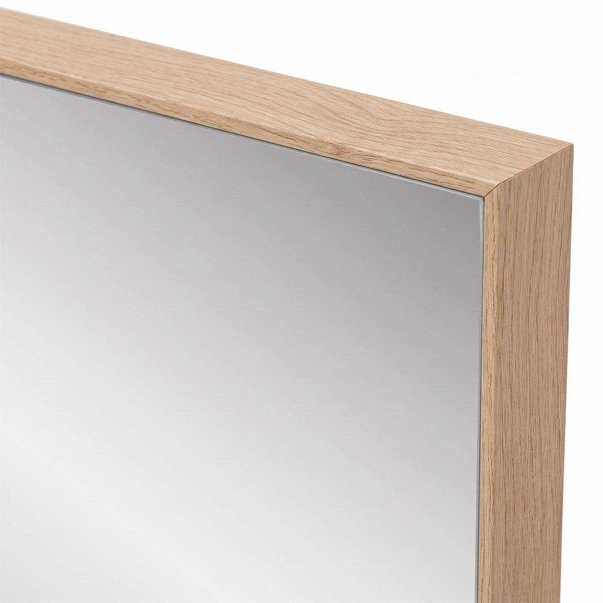 Espejo de pared de rectangular con marco marrón de plástico 30x90 cm